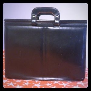 Black Genuine Leather Lawyer Briefcase